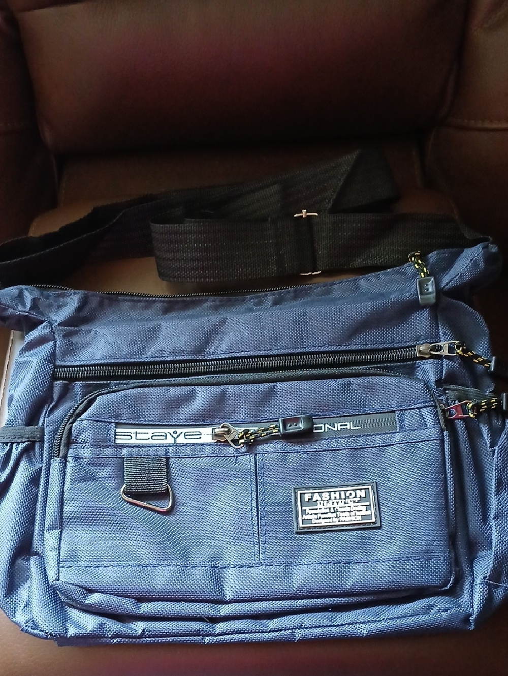 Signature Men's Messenger Bag - Blue